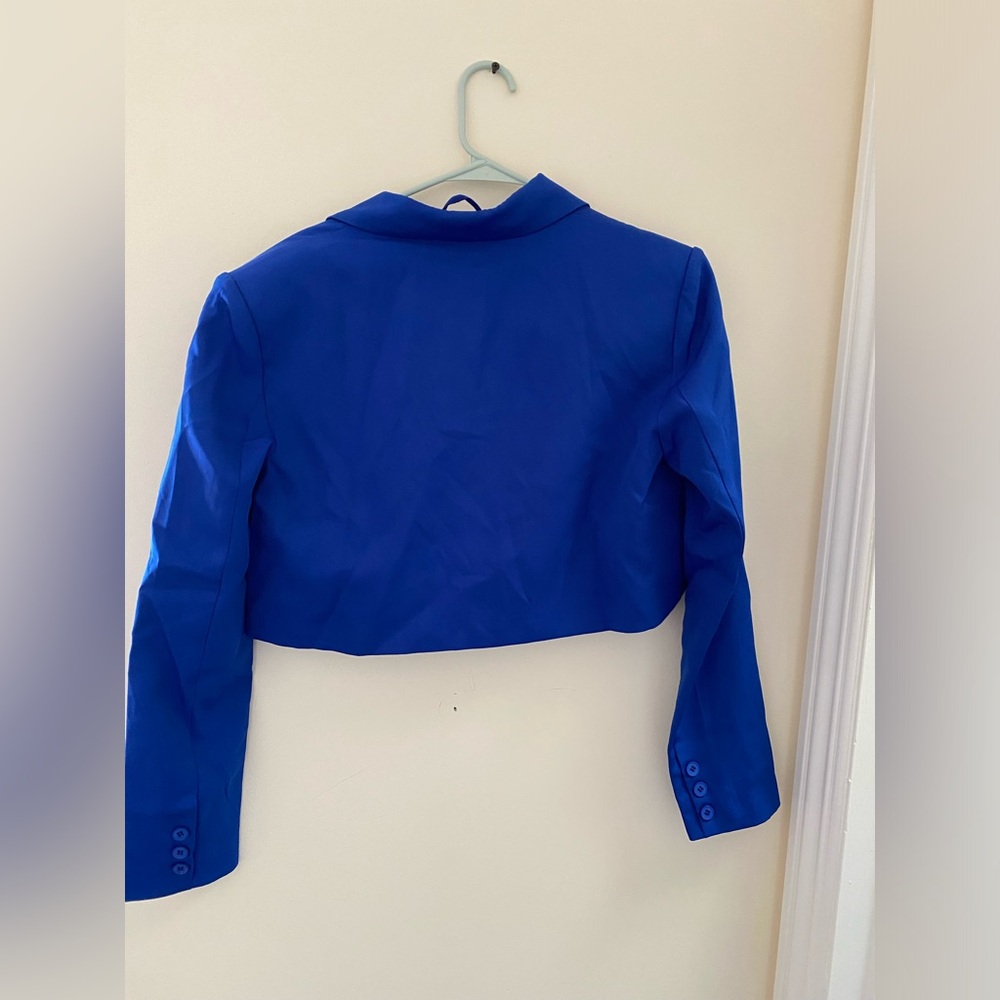 Peppermayo Cute cropped cobalt blue blazer NWT - Picture 7 of 7
